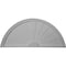 Ekena Millwork 40"W x 18 1/8"H x 1 3/4"P Half Round Sunburst Pediment PED40X18X01SB - alternate 1